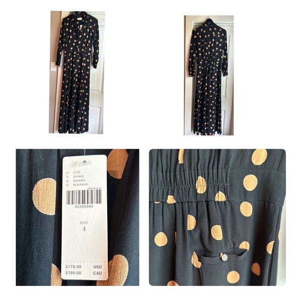 NWT S4 Anthro Wide Leg Jumpsuit w Pockets - Picture 3 of 16